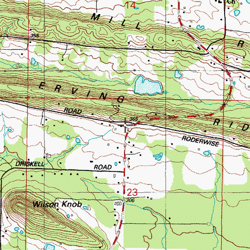 Topographic Map of North Pulaski Volunteer Fire Department Station 2, AR