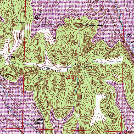 Topographic Map of Northeast Benton County Fire Department Station 5, AR