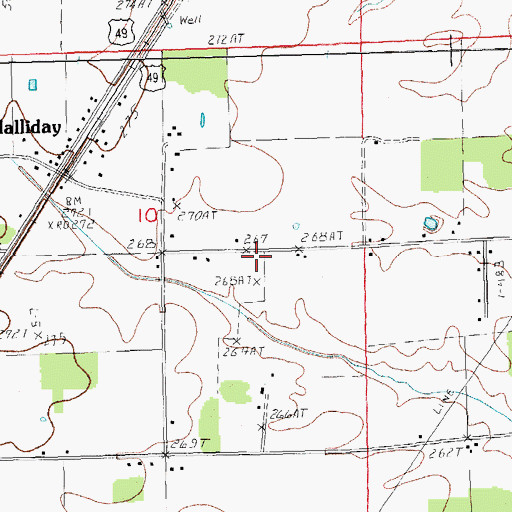 Topographic Map of Northeast Greene County Volunteer Fire Department, AR