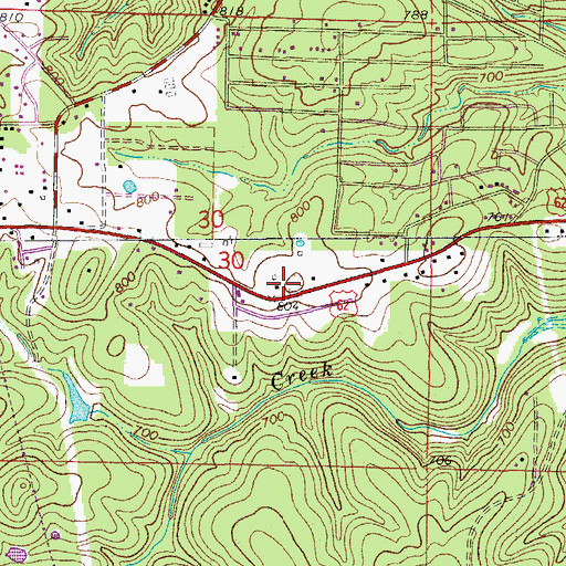 Topographic Map of Northeast Lakeside Volunteer Fire Department, AR