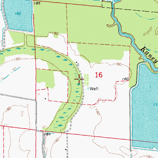 Topographic Map of One Horse Volunteer Fire Department Substation, AR
