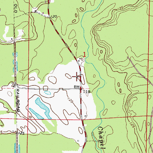 Topographic Map of Ouachita County Volunteer Fire Department Fire District 1 Amy Station 5, AR