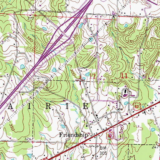 Topographic Map of Ouachita Fire Department Station 3 Substation, AR
