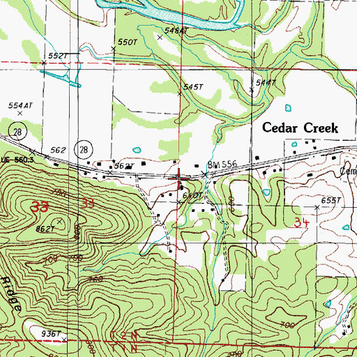 Topographic Map of Parks Volunteer Fire Department Substation, AR