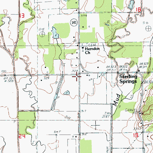 Topographic Map of Philadelphia Fire Department Station 1, AR