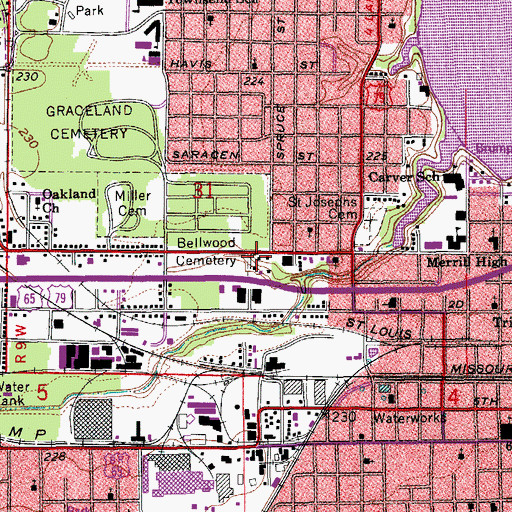 Topographic Map of Pine Bluff Fire Department Station 2, AR