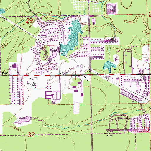 Topographic Map of Pine Bluff Fire Department Station 7, AR