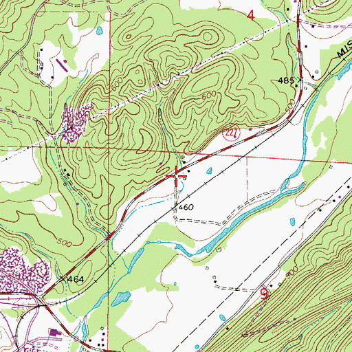 Topographic Map of Piney Fire Department Station 4, AR
