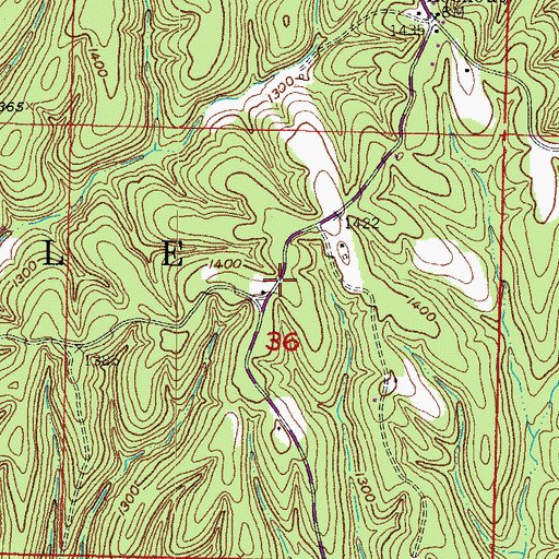 Topographic Map of Piney Point Fire Department Station 2, AR