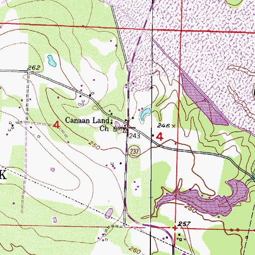 Topographic Map of Pleasant Hill Fire Department, AR