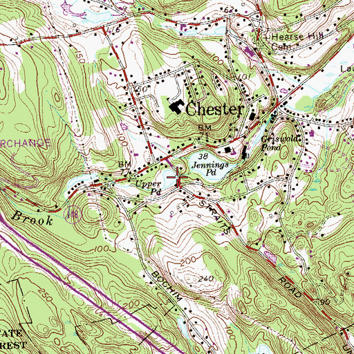 Topographic Map of Upper Pond, CT
