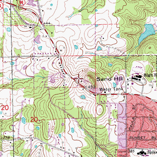 Topographic Map of Pocahontas Fire Department Station 3, AR