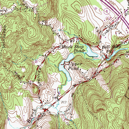 Topographic Map of Upper Pond, CT