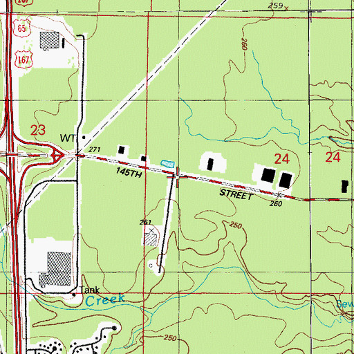 Topographic Map of Quail Creek Volunteer Fire Department, AR