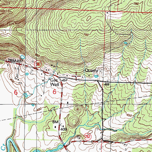 Topographic Map of Riverdale Fire Station, AR