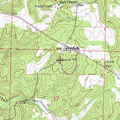 Topographic Map of Rodney Volunteer Fire Department Station 2, AR