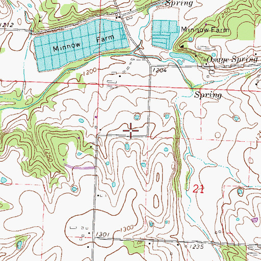 Topographic Map of Rogers Fire Station 5, AR