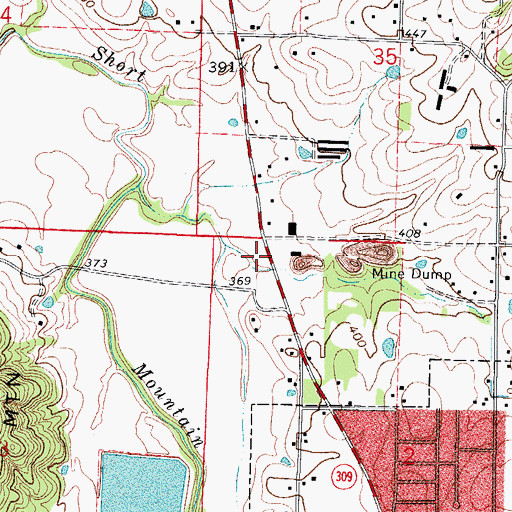 Topographic Map of Roseville Rural Volunteer Fire Department Station 2, AR