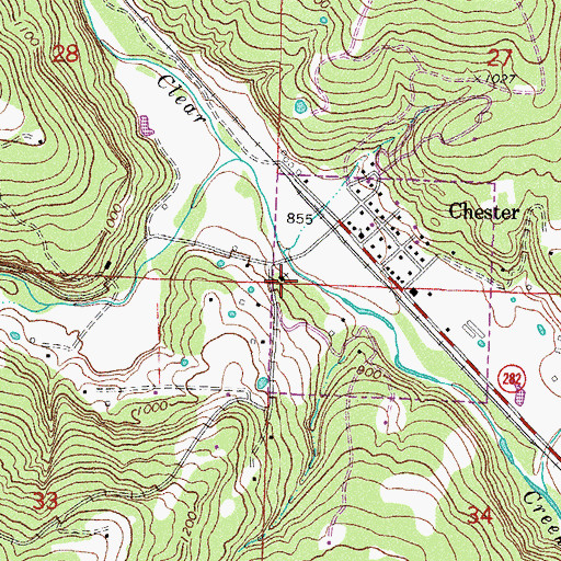Topographic Map of Rural District 3 Chester, AR
