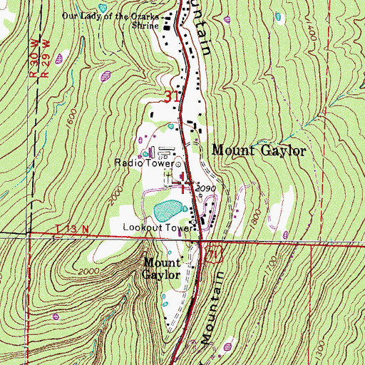 Topographic Map of Rural District 8 Station 1, AR