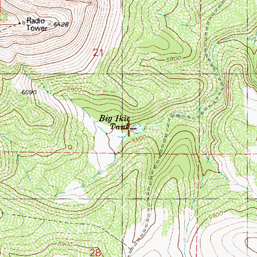 Topographic Map of Big Ikie Tank, AZ