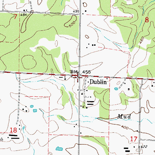 Topographic Map of Scranton Fire Department Station 2, AR
