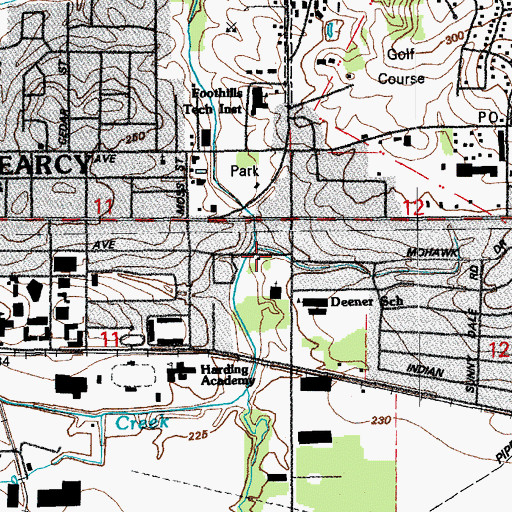 Topographic Map of Searcy Fire Department Station 2, AR