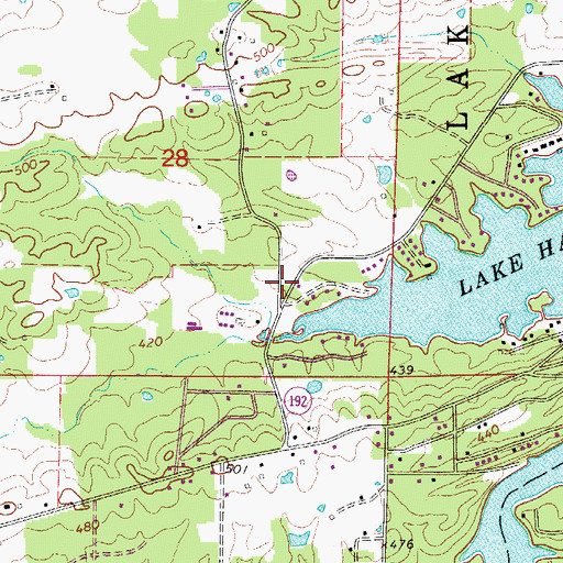 Topographic Map of Seventy West Fire Department Station 6, AR