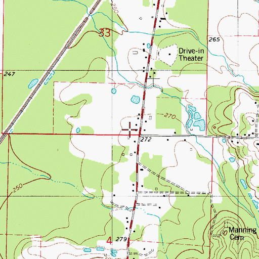 Topographic Map of South Malvern Volunteer Fire Department, AR