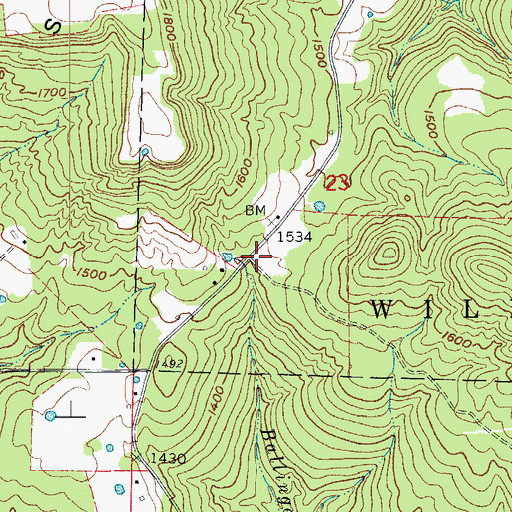 Topographic Map of South Mountain Fire Department, AR
