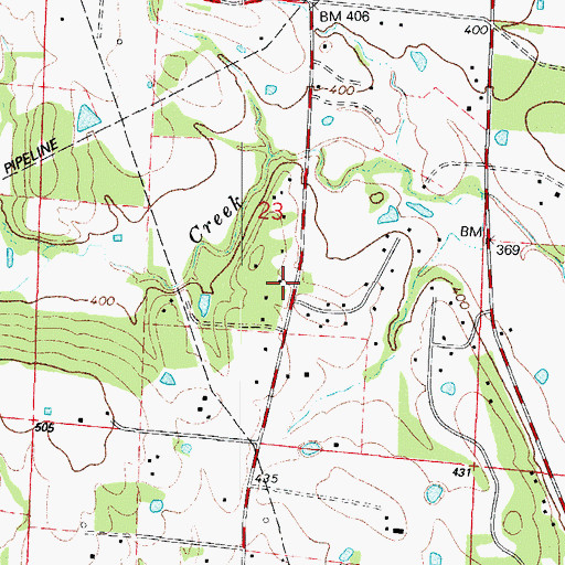 Topographic Map of South Ozark - Webb City Fire Department, AR
