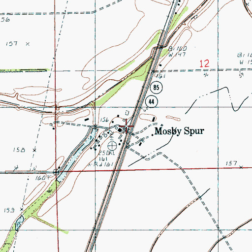 Topographic Map of South Phillips County Volunteer Fire Station 1, AR