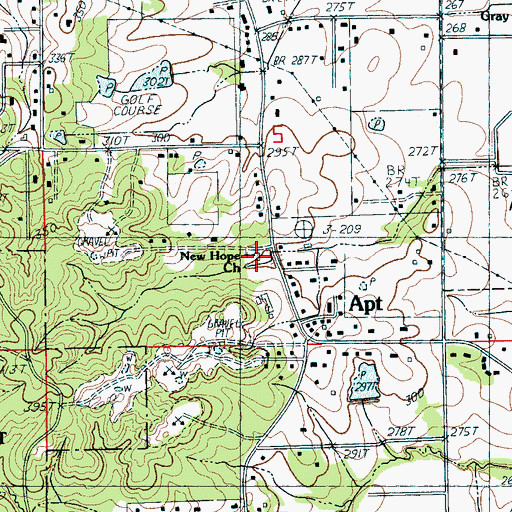 Topographic Map of Southridge Fire Department Station 2, AR