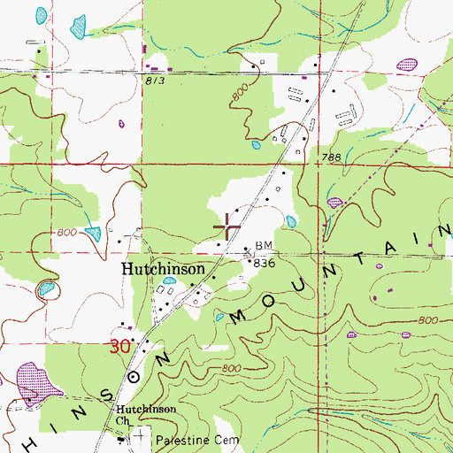 Topographic Map of Southside Fire Station 3, AR
