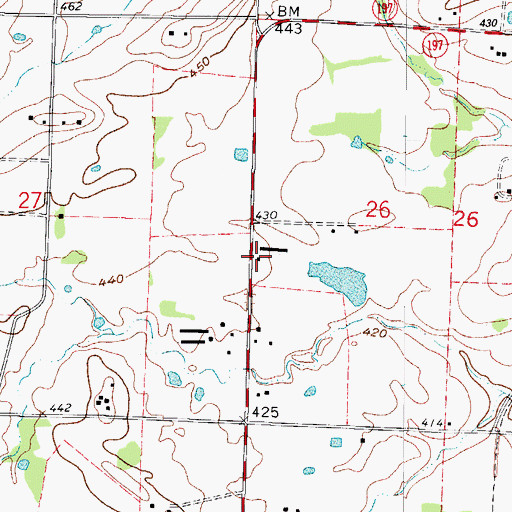 Topographic Map of Subiaco / Crossroads Fire Department Station 1, AR