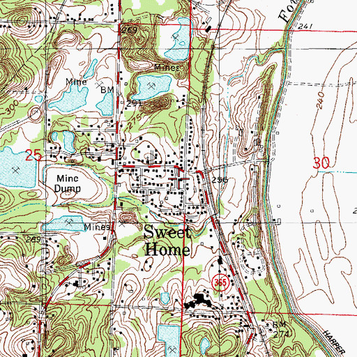 Topographic Map of Sweet Home Volunteer Fire Department, AR