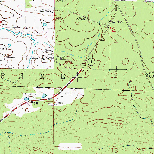 Topographic Map of Umpire Volunteer Fire Department, AR