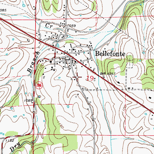 Topographic Map of Valley Springs Fire Department Station 3, AR