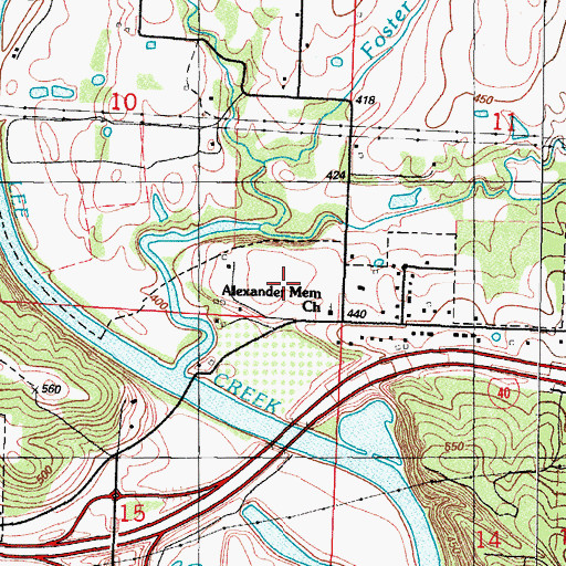 Topographic Map of Van Buren Fire Department Station 1, AR