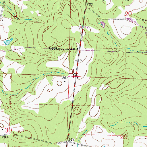 Topographic Map of Walkerville Volunteer Fire Department, AR