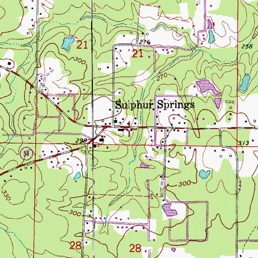 Topographic Map of Watson Chapel Volunteer Fire Department, AR