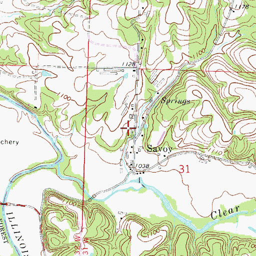 Topographic Map of Wedington Fire Department Station 2, AR
