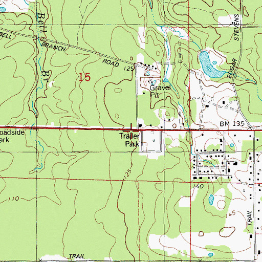 Topographic Map of West Crossett Fire Department Station 91, AR