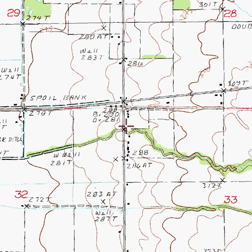 Topographic Map of Western Greene County Volunteer Fire Department, AR