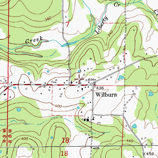 Topographic Map of Wilburn Volunteer Fire Department, AR