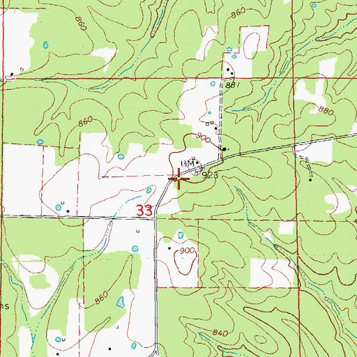 Topographic Map of Wirth Volunteer Fire Department, AR