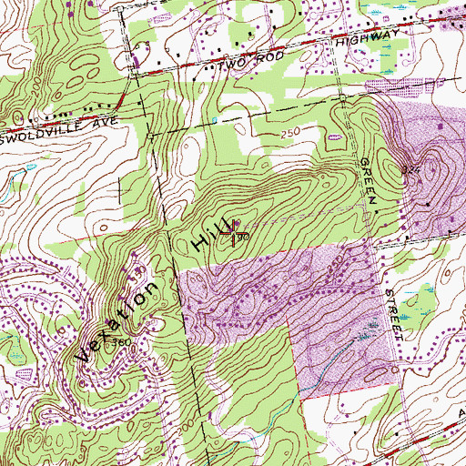 Topographic Map of Vexation Hill, CT