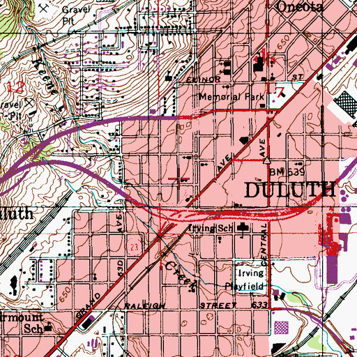 Topographic Map of Abundant Life Tabernacle Church, MN