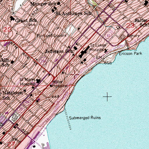 Topographic Map of Christian Science Reading Room, MN