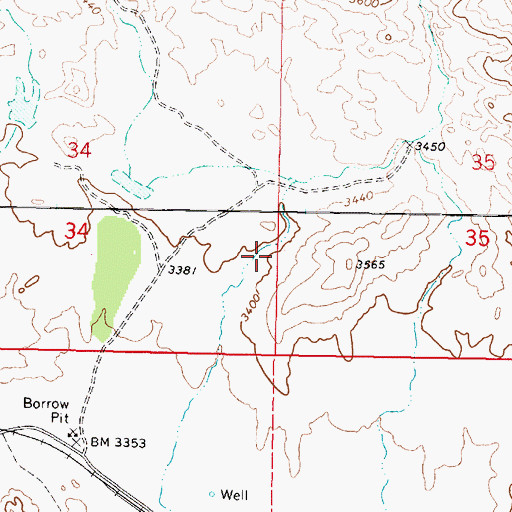 Topographic Map of Billingsley Number Three Dam, AZ